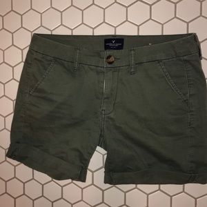 Army green shorts hardly worn